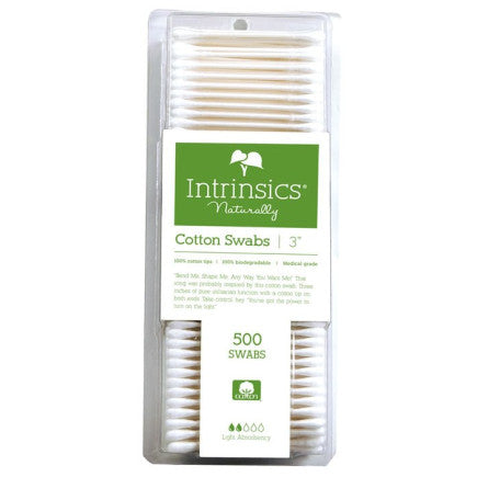 INTRINSICS 100% COTTON SWABS 500/PK (Case of 6)