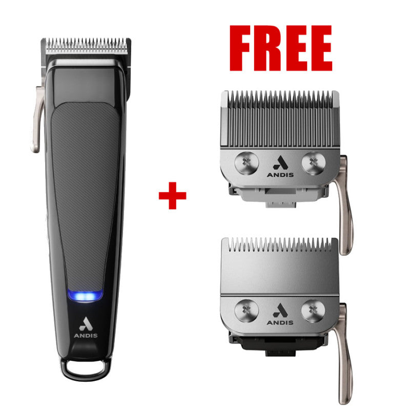 ANDIS REVITE CLIPPER W/ FADE BLADE - BLACK & TWO FREE BLADES
