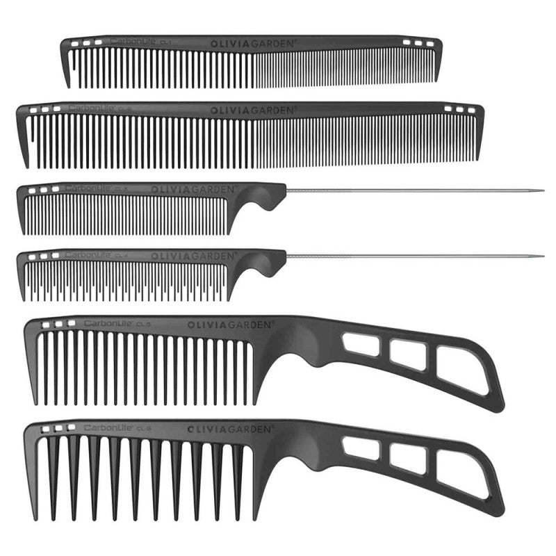 OLIVIA GARDEN CARBONLITE COMB 6PC POUCH