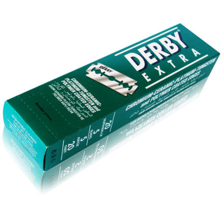 DERBY STAINLESS DOUBLE EDGE RAZOR BLADES 100/PK