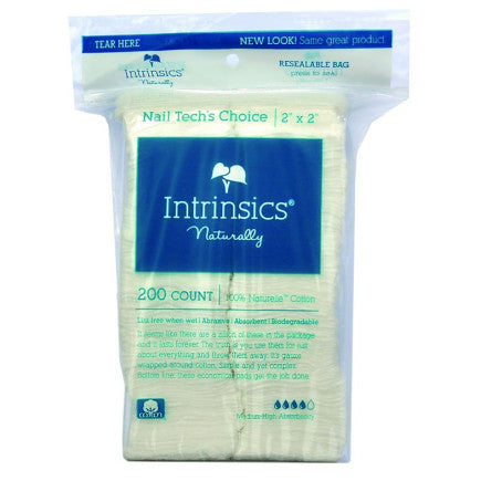 INTRINSICS NAIL TECH'S CHOICE GAUZE 2x2" 200/Pk (Case of 6)
